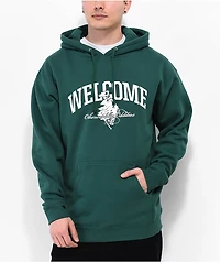 Welcome Collegiate Dark Green Hoodie