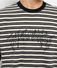 Welcome Concrete Stripe Natural Knit T-Shirt