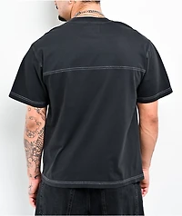 Welcome Contrast Black T-Shirt