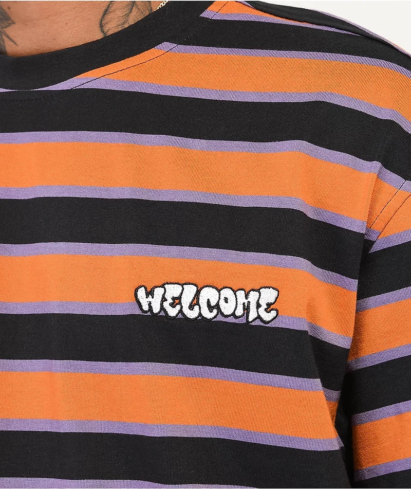 Welcome Cooper Black, Purple, & Orange Stripe T-Shirt