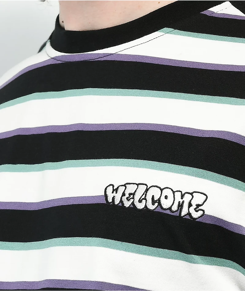 Welcome Cooper Black & Bone Stripe T-Shirt