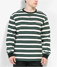 Welcome Cooper Spruce Green & White Stripe Long Sleeve T-Shirt