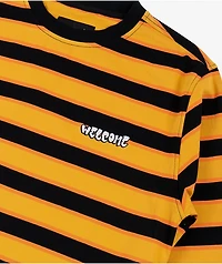 Welcome Cooper Stripe Gold Long Sleeve T-Shirt