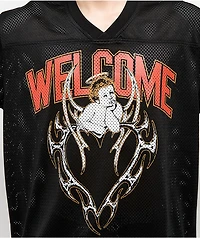 Welcome Cupid Black Football Jersey
