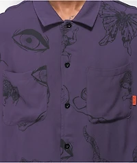 Welcome Emphemera Purple Long Sleeve Shirt