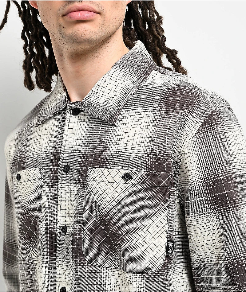 Welcome Fang Black & White Flannel Shirt