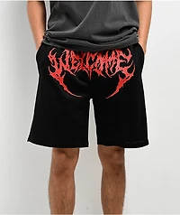Welcome Fang Black Mesh Shorts