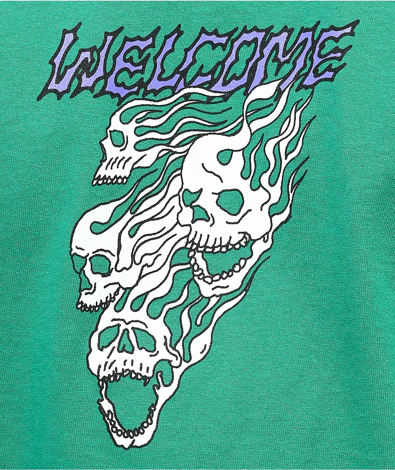 Welcome Flames Green T-Shirt