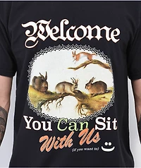 Welcome Friends Black T-Shirt