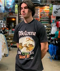 Welcome Friends Black T-Shirt