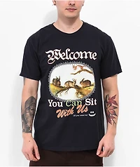 Welcome Friends Black T-Shirt