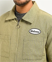 Welcome Garage Cedar Green Stripe Work Shirt