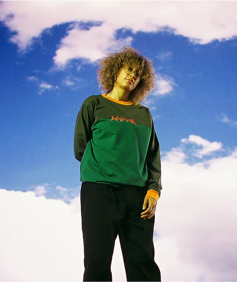 Welcome Gridiron Grey & Green Long Sleeve T-Shirt