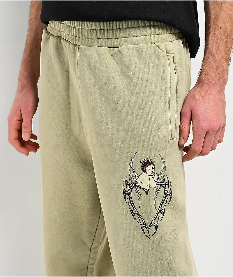 Welcome Halo Light Green Sweatpants