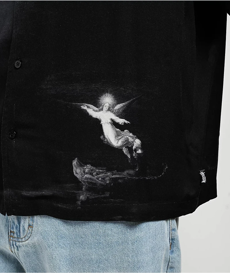 Welcome Hope Black & White Button Up Shirt
