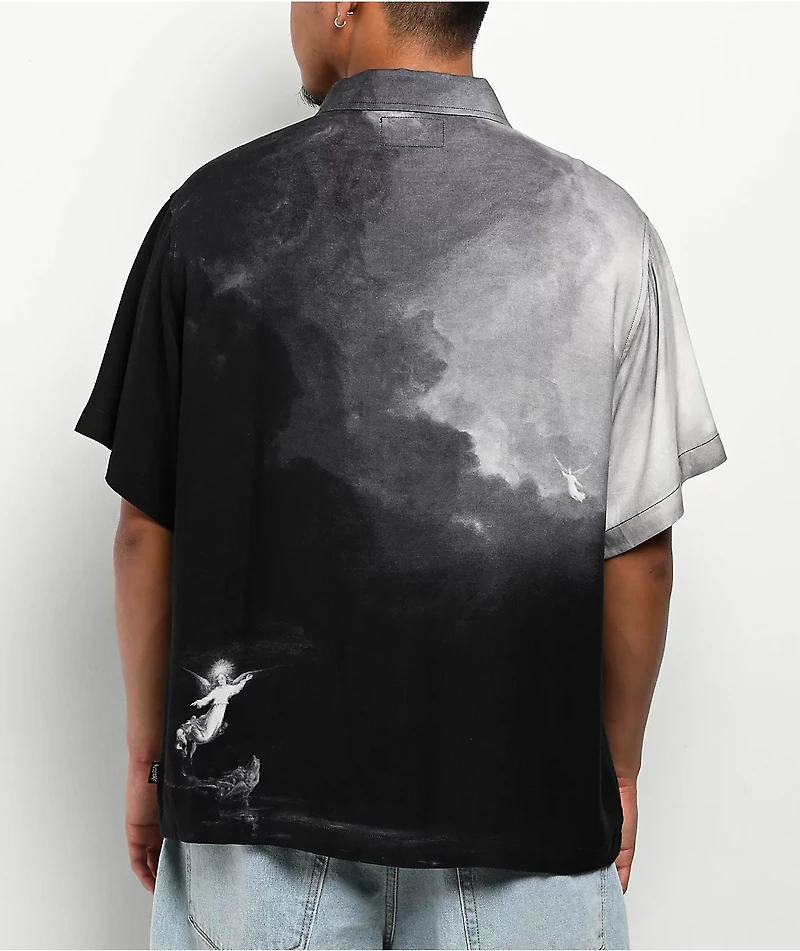 Welcome Hope Black & White Button Up Shirt
