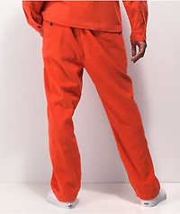 Welcome Hydra Pumpkin Neon Red Elastic Waist Corduroy Pants