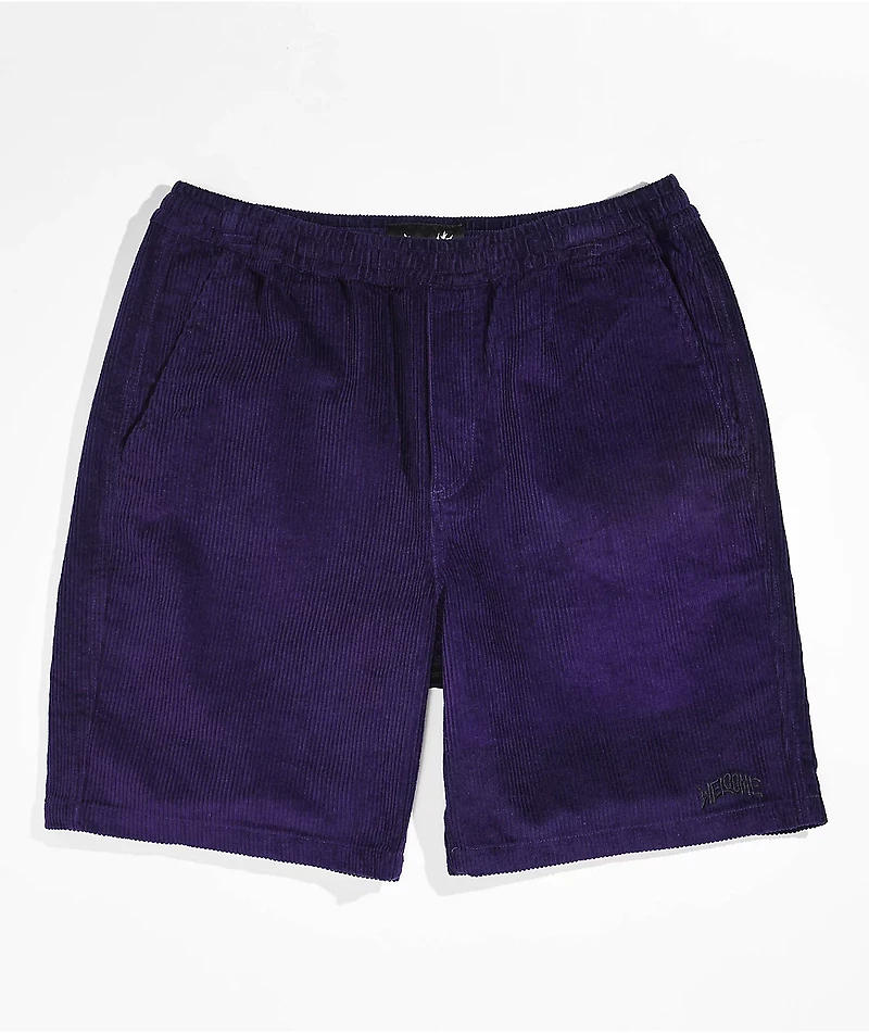 Welcome Hydra Purple Corduroy Shorts