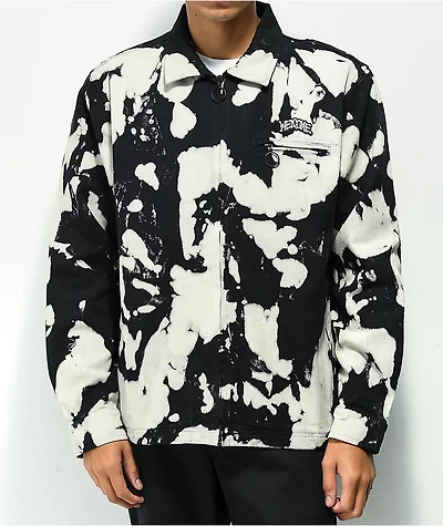 Welcome Inkblot Black Bleached Coaches Jacket