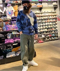 Welcome Inkblot Blue Tie Dye Hoodie