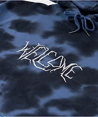 Welcome Inkblot Blue Tie Dye Hoodie