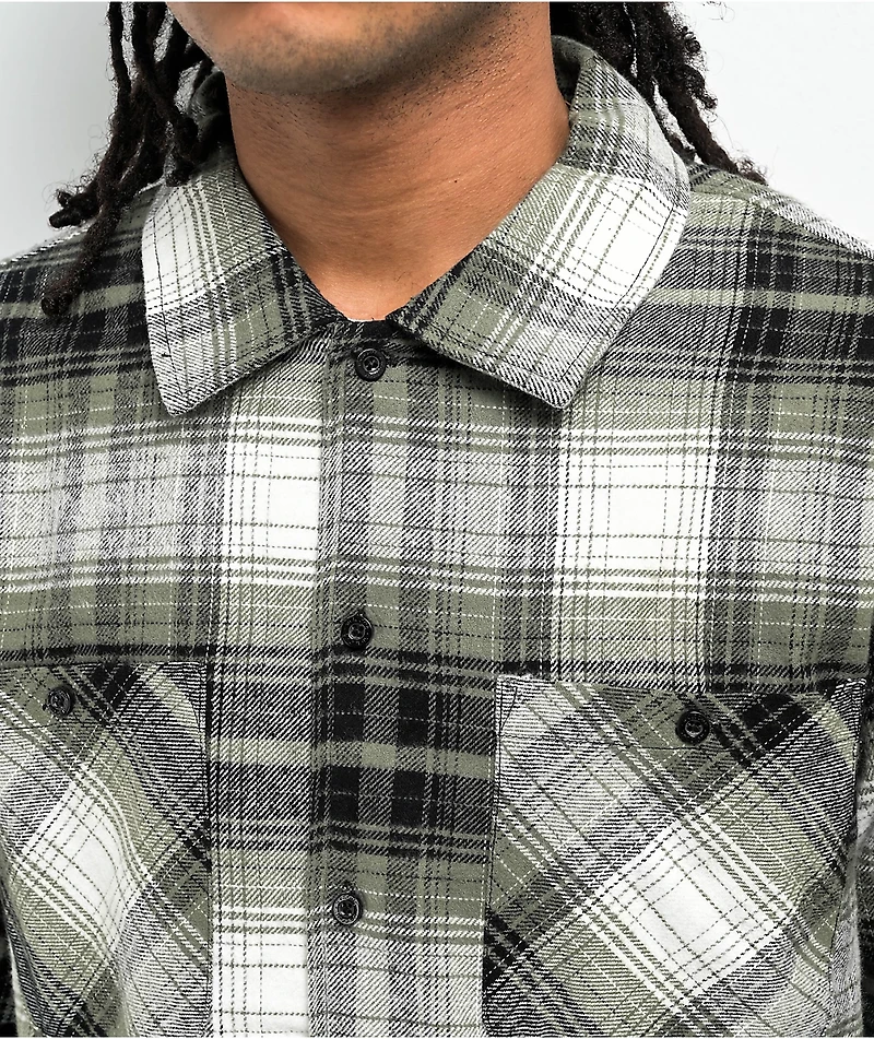 Welcome Lair Green 2fer Button Up Long Sleeve Shirt