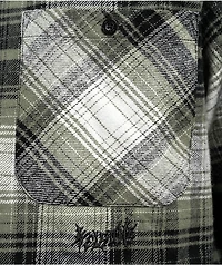 Welcome Lair Green 2fer Button Up Long Sleeve Shirt