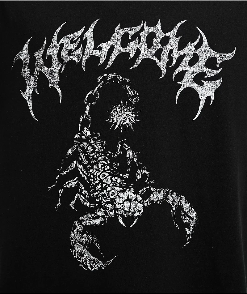 Welcome Mace Black Boxy T-Shirt