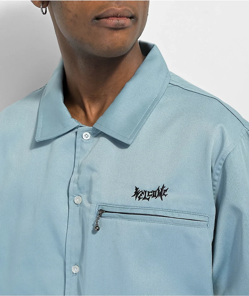 Welcome Mace Blue Short Sleeve Work Shirt