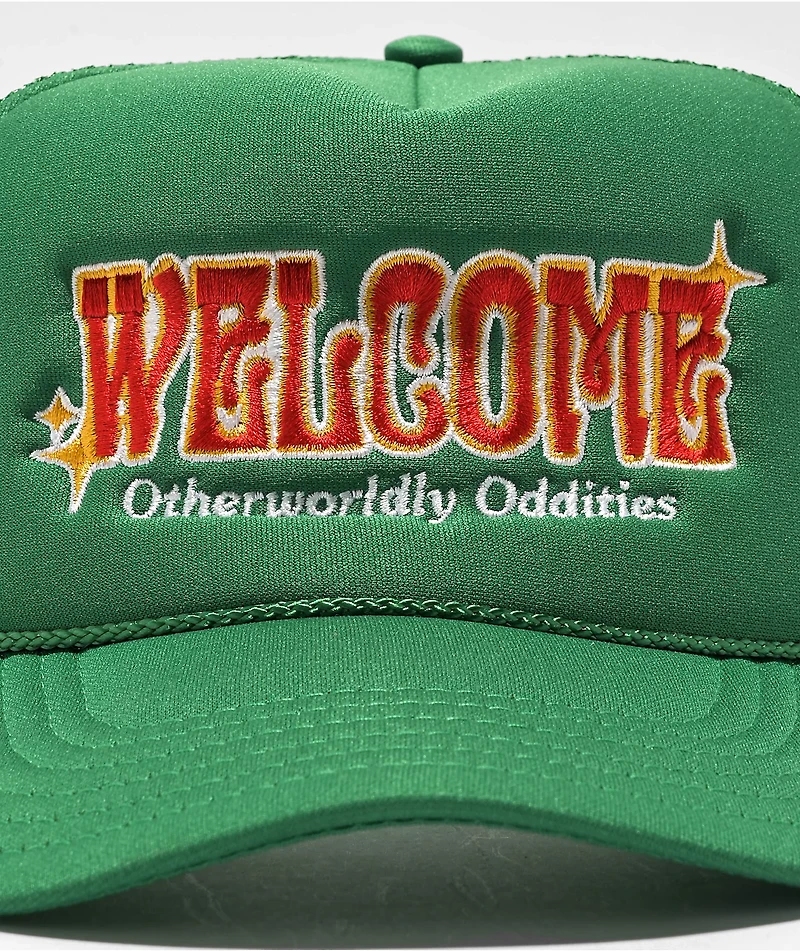 Welcome Oddities Green Trucker Hat