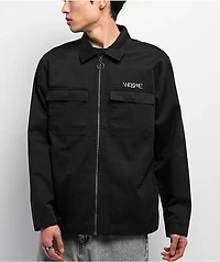 Welcome Paladin Black Long Sleeve Zip Work Shirt