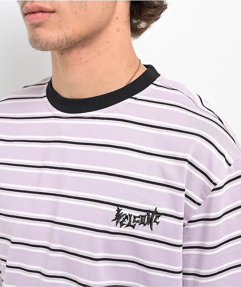 Welcome Palmer Stripe Lilac T-Shirt