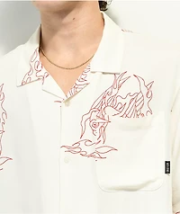Welcome Rayder Camp White Short Sleeve Button Up Shirt