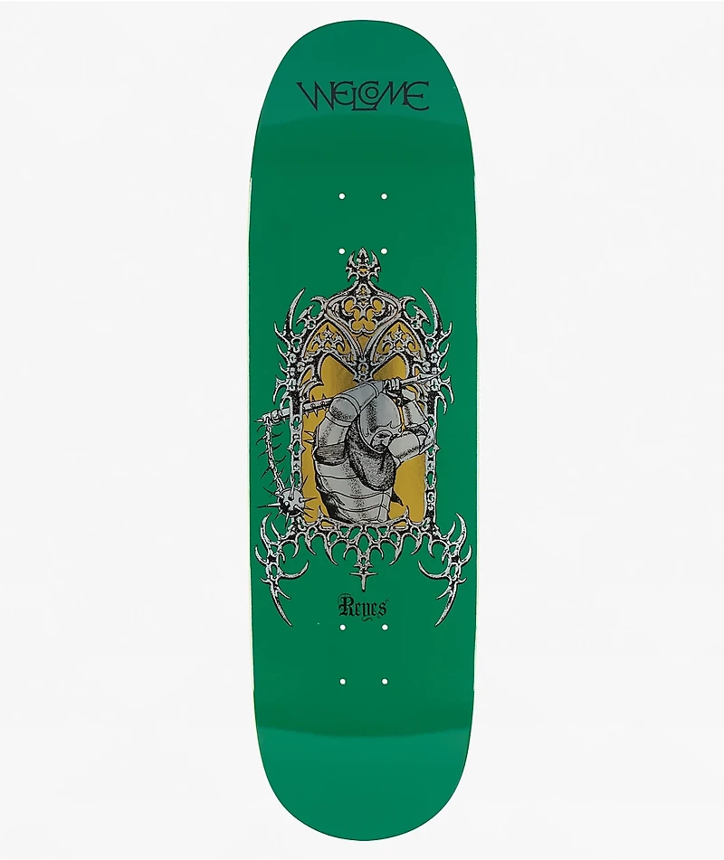 Welcome Reyes Flail Green 9.0" Skateboard Deck