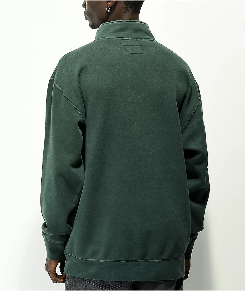 Welcome Scrawl Green Quarter Zip Sweatshirt