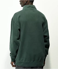 Welcome Scrawl Green Quarter Zip Sweatshirt