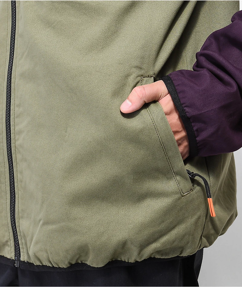 Welcome Seeker Purple & Brown Zip Jacket