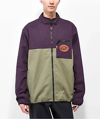 Welcome Seeker Purple & Brown Zip Jacket