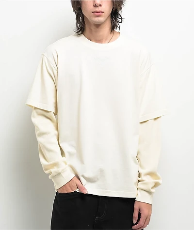 Welcome Shard Cream 2fer Thermal Long Sleeve T-Shirt