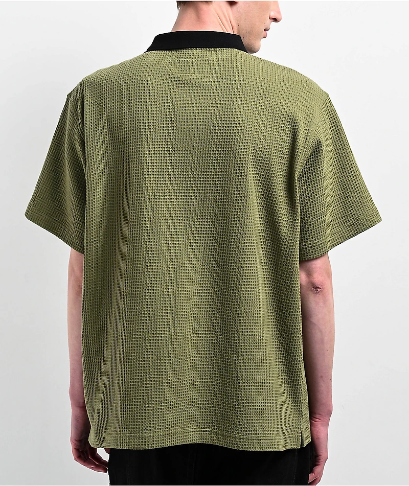 Welcome Sharp Olive Thermal Polo Shirt