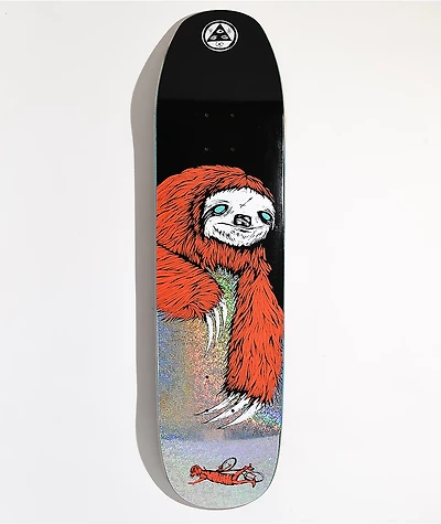 Welcome Sloth Glitter Foil On Moontrimmer 8.25" Skateboard Deck