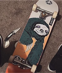 Welcome Sloth On Bunyip Mid Slate & Sunrise 8.25" Skateboard Deck