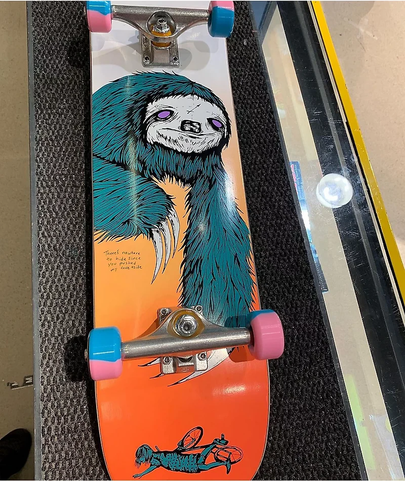 Welcome Sloth On Bunyip Mid Slate & Sunrise 8.25" Skateboard Deck