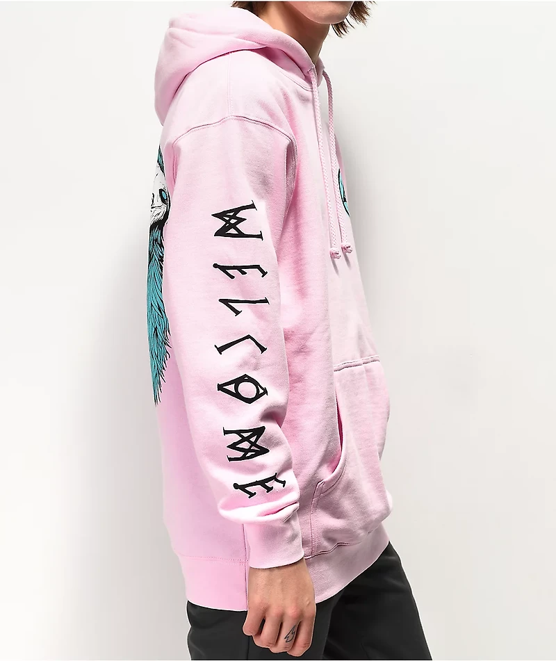 Welcome Sloth Pink Hoodie