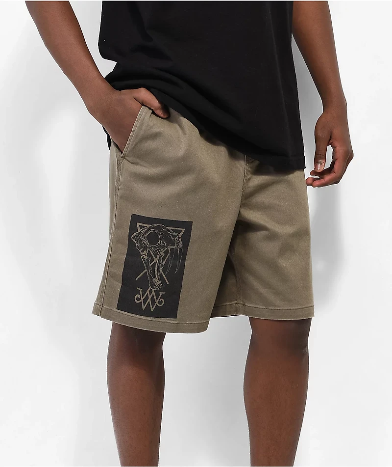 Welcome Soft Core 2 Brown Elastic Waist Shorts