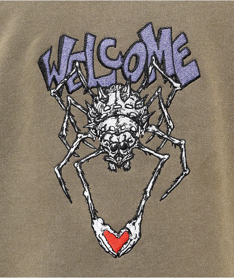 Welcome Spidey Brown Crewneck Sweatshirt