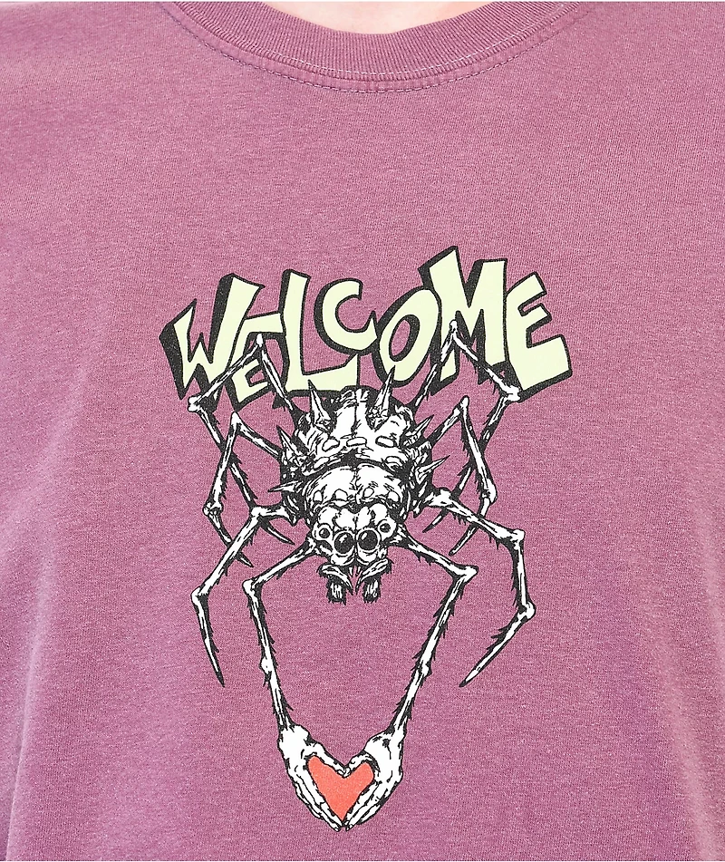 Welcome Spidey Purple Dye T-Shirt