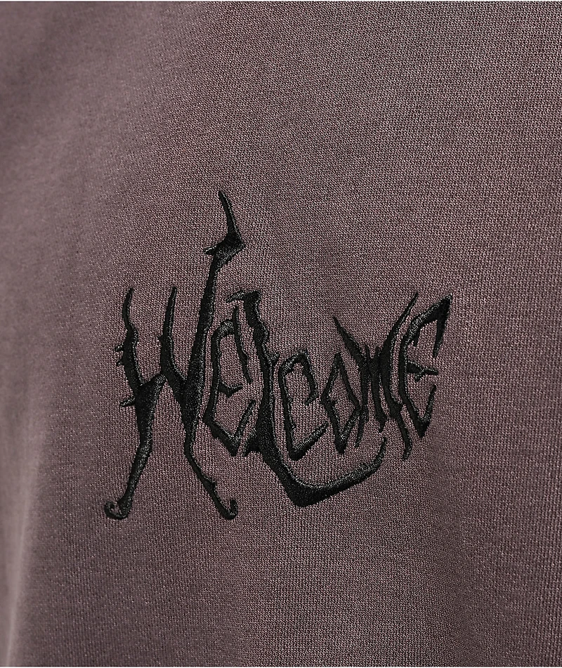 Welcome Spine Purple Crewneck Sweatshirt