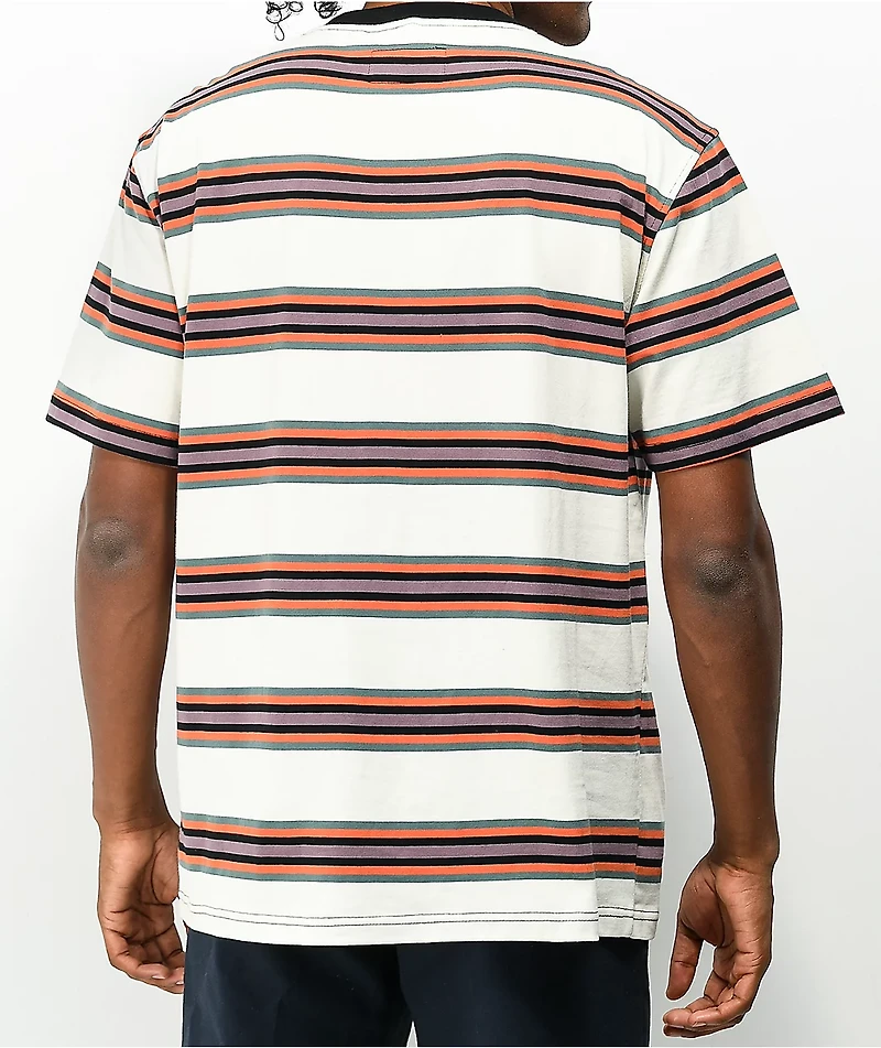 Welcome Thelema Bone & Multi Stripe T-Shirt