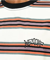 Welcome Thelema Bone & Multi Stripe T-Shirt